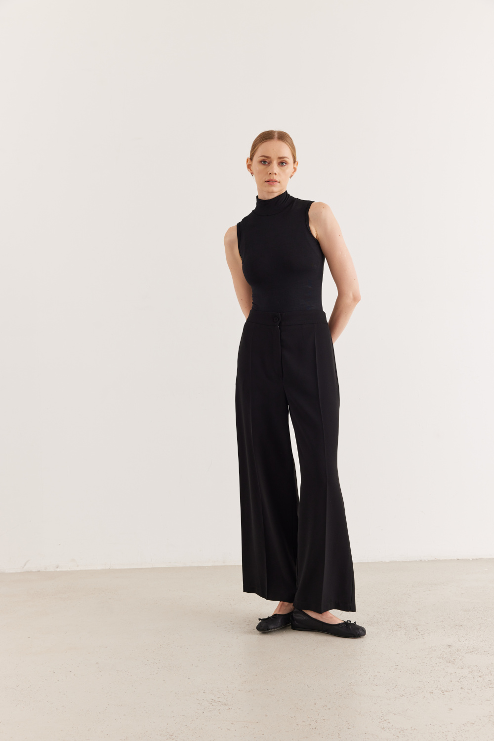 Ön Cep Detaylı Yelek Pantolon Takım Siyah - 6