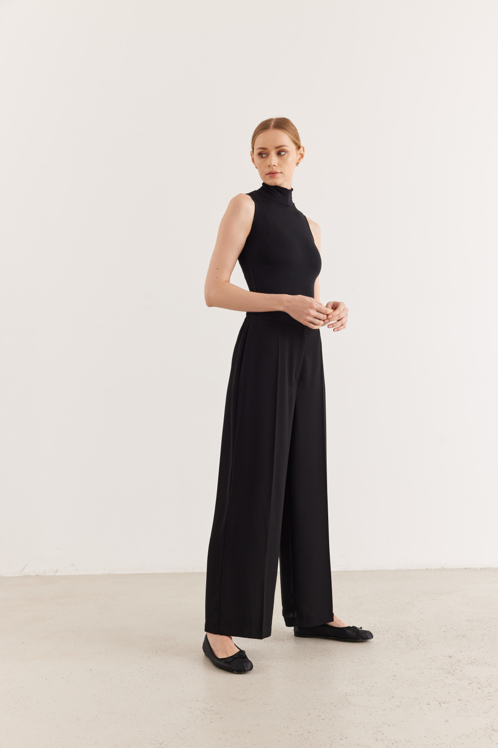 Ön Cep Detaylı Yelek Pantolon Takım Siyah - 8