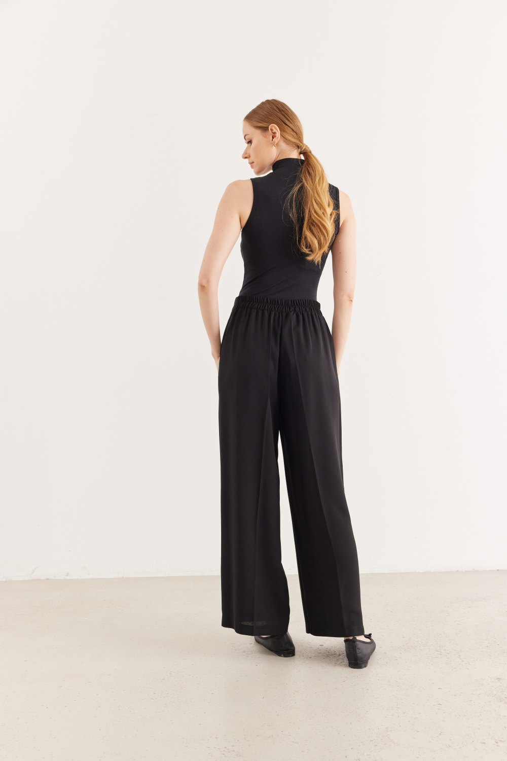 Ön Cep Detaylı Yelek Pantolon Takım Siyah - 9